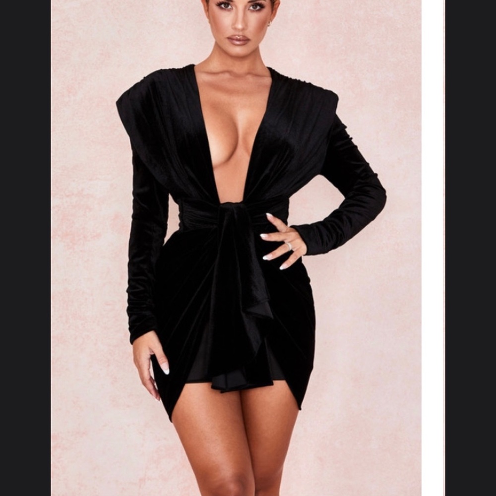 Black velvet dress